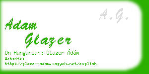 adam glazer business card